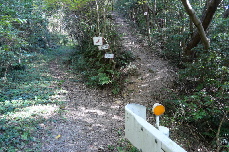 二股分岐を右に入る