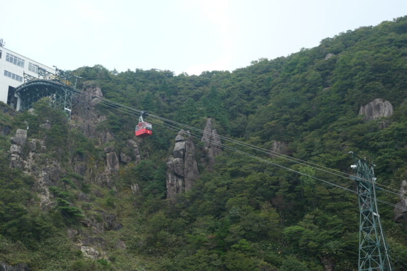 大黒岩より望む御在所ロープウエイ