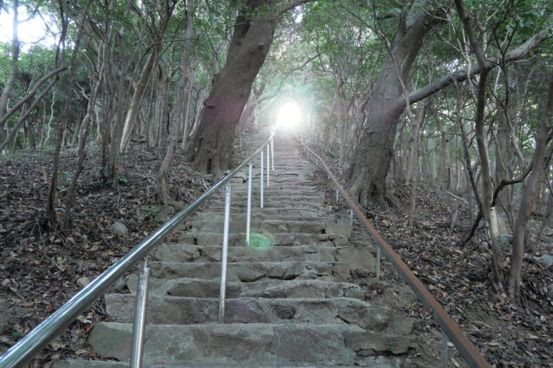 まるで天上の奥宮へつづく石段